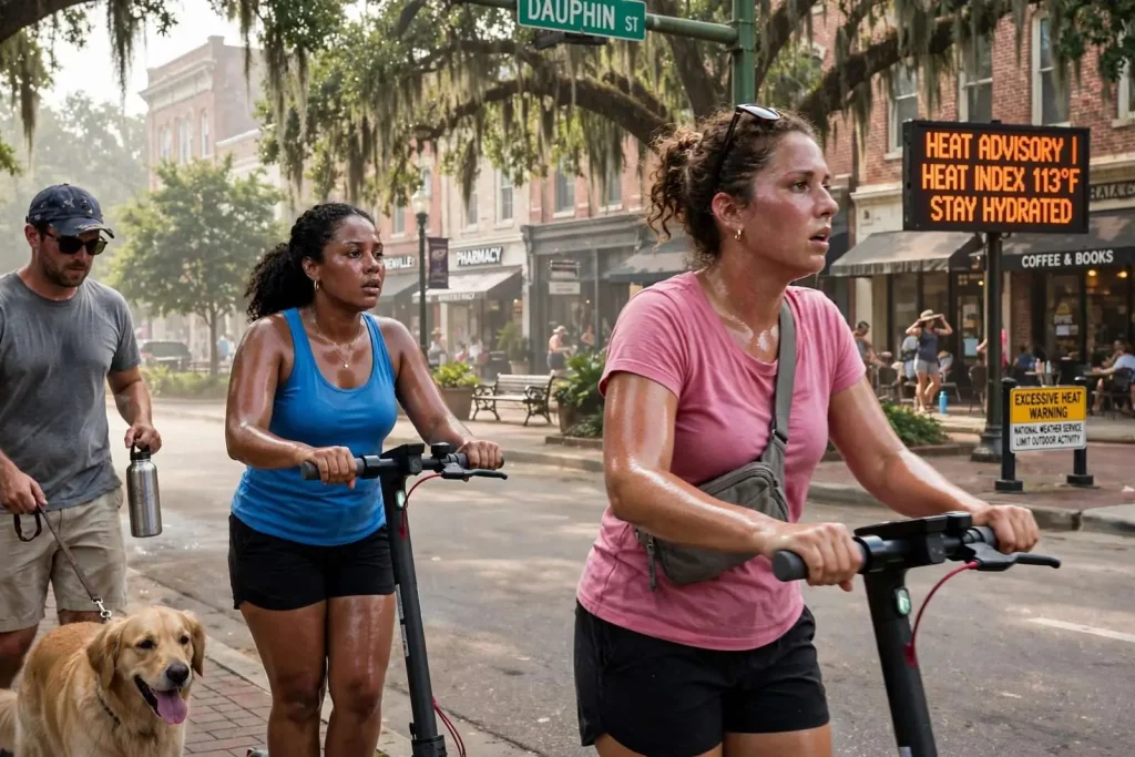 Illustration for the news story: ‘It Doesn’t Make Sense’: Mobile Residents Cope With Blistering Heat Wave