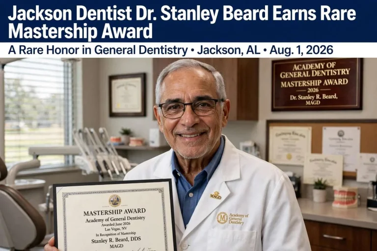 Illustration for the news story: Jackson Dentist Dr. Stanley Beard Earns Rare Mastership Award