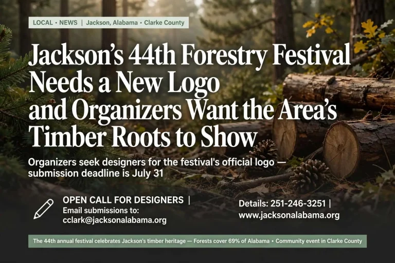 Illustration for the news story: Jackson’s 44th Forestry Festival Needs a New Logo, and Organizers Want the Area’s Timber Roots to Show