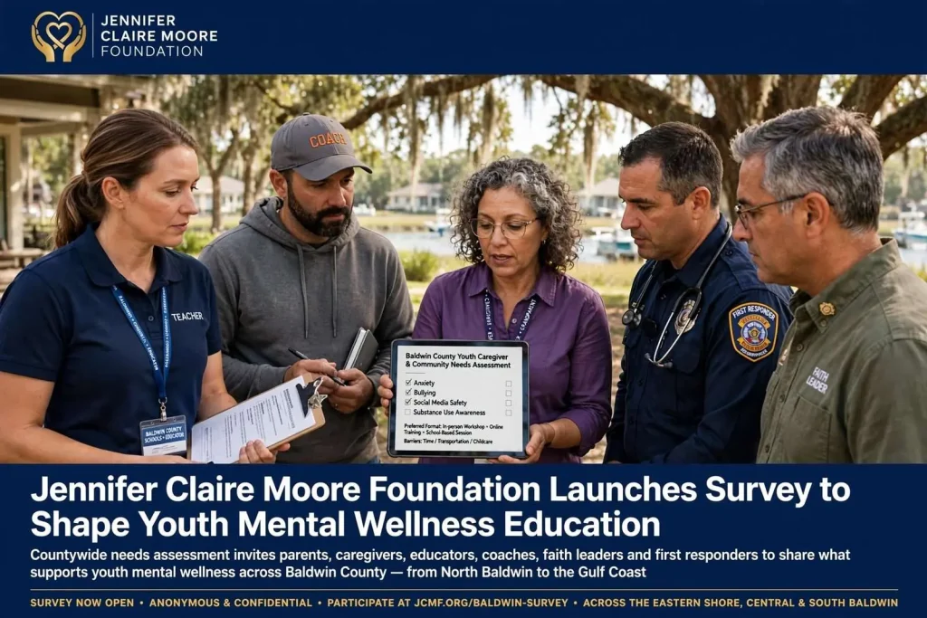 Illustration for the news story: Jennifer Claire Moore Foundation Launches Survey to Shape Youth Mental Wellness Education