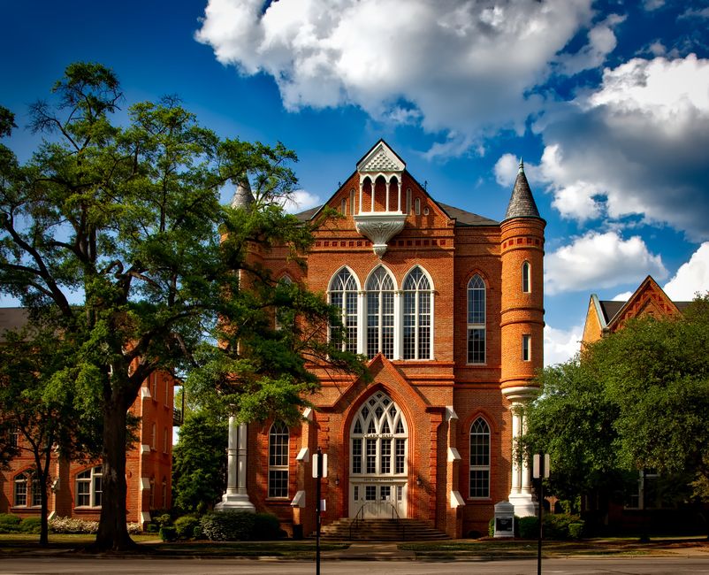 Exterior of the Alabama School of Mathematics and Science building in Mobile