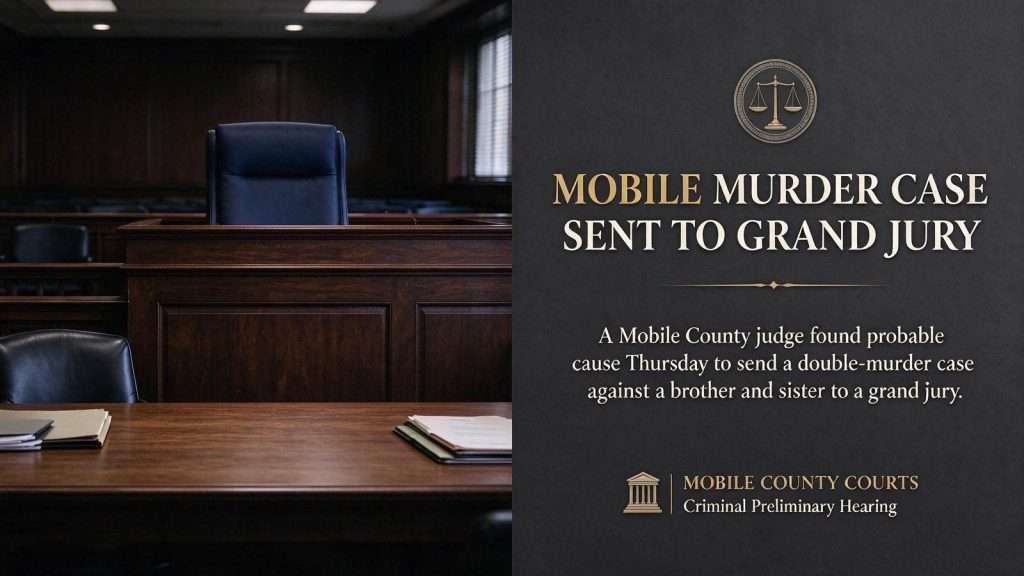 Illustration for the news story: Judge Sends Mobile Murder Case Against Langie Siblings to Grand Jury