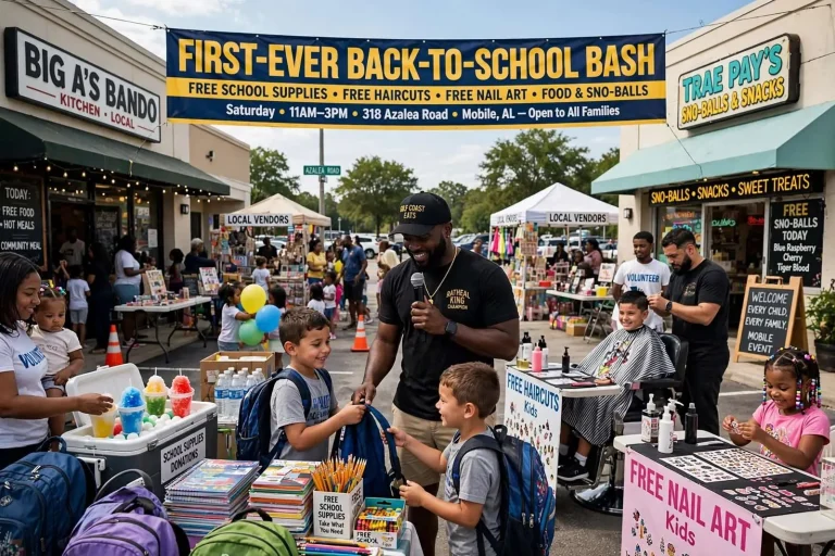 Illustration for the news story: Local Restaurants Team Up for First-Ever Back-to-School Bash on Azalea Road
