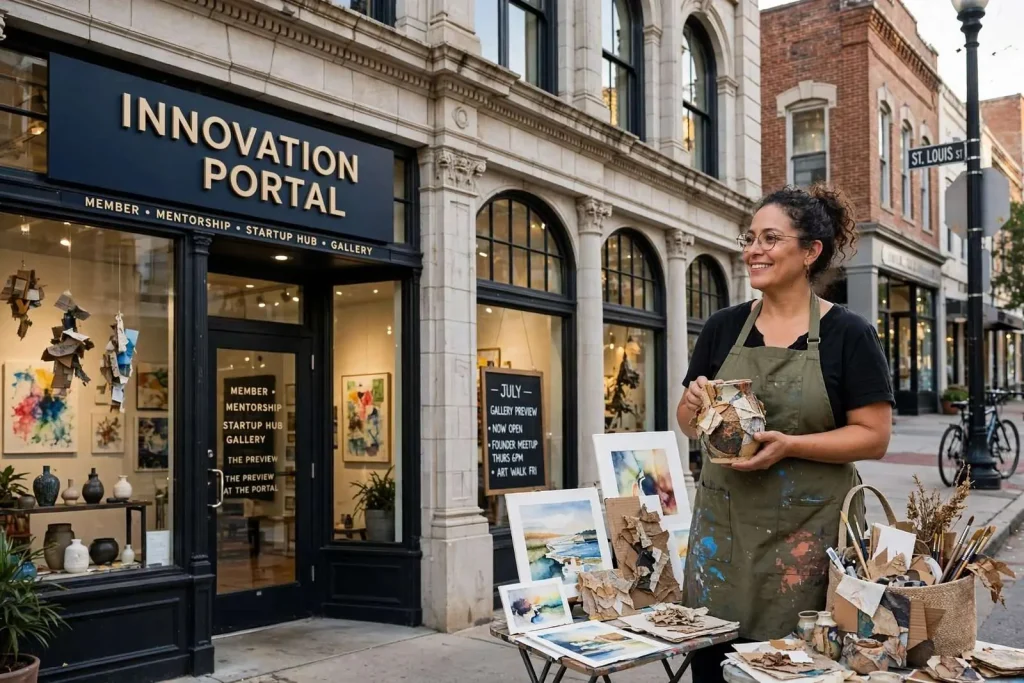 Illustration for the news story: Mobile Arts Council Names Its July Honorees: Innovation Portal and Vanessa Quintana