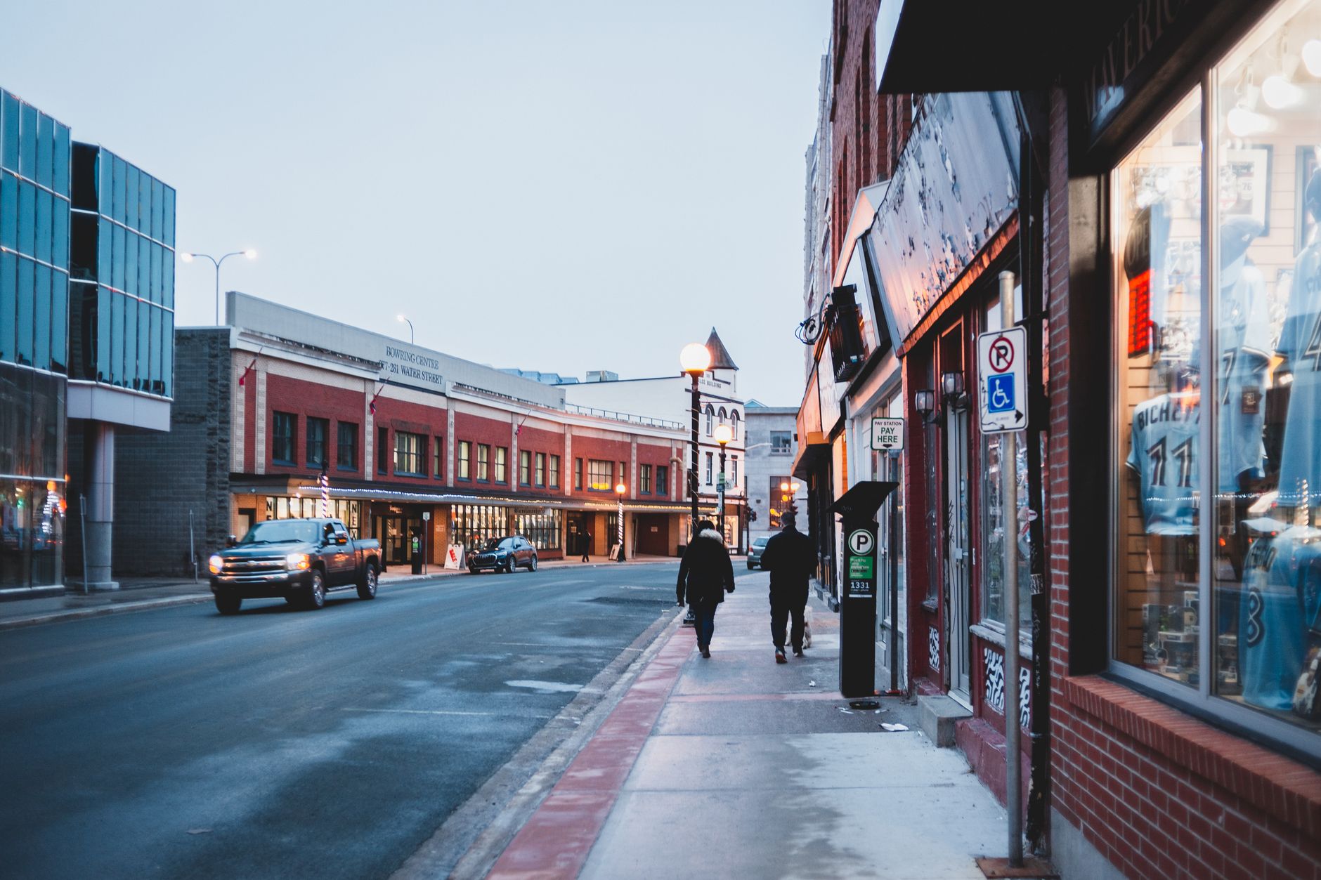 Independent retail storefront on a city street