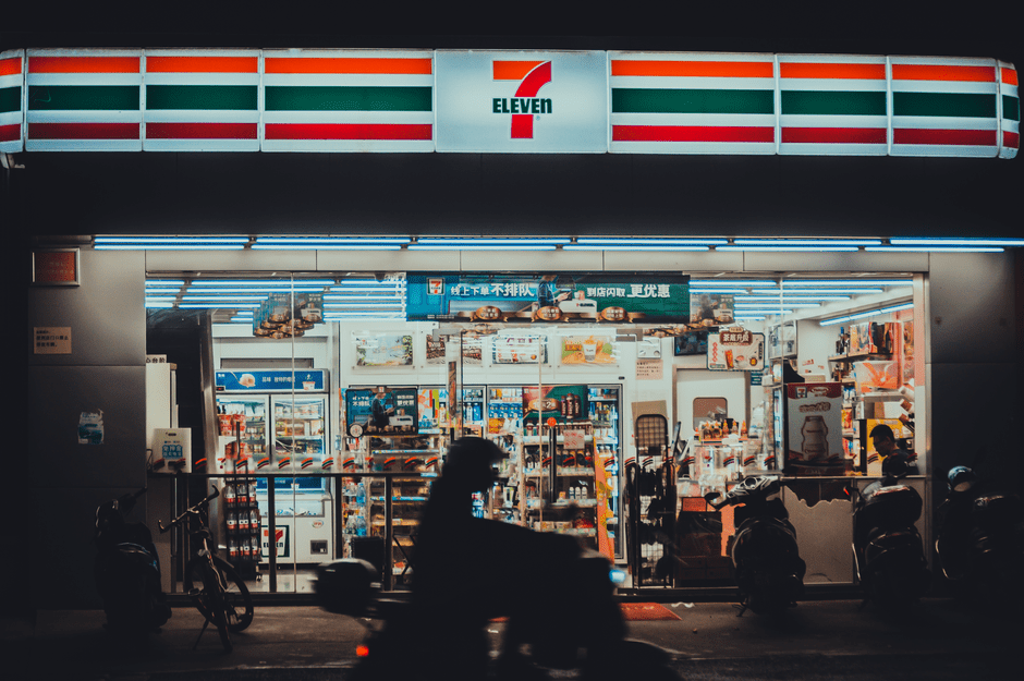 Exterior of a convenience store gas station