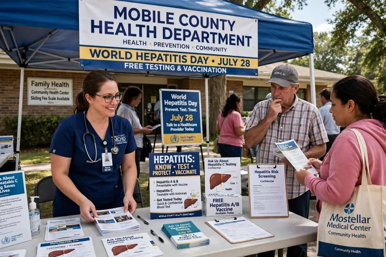 Illustration for the news story: Mobile County Health Department Marks World Hepatitis Day With Push for Testing, Vaccination