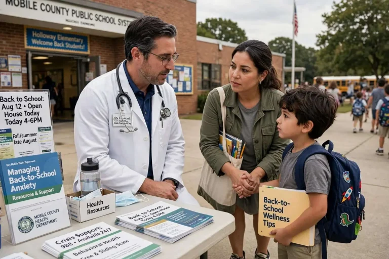 Illustration for the news story: Mobile County Health Officials Offer Support as Back-to-School Jitters Set In