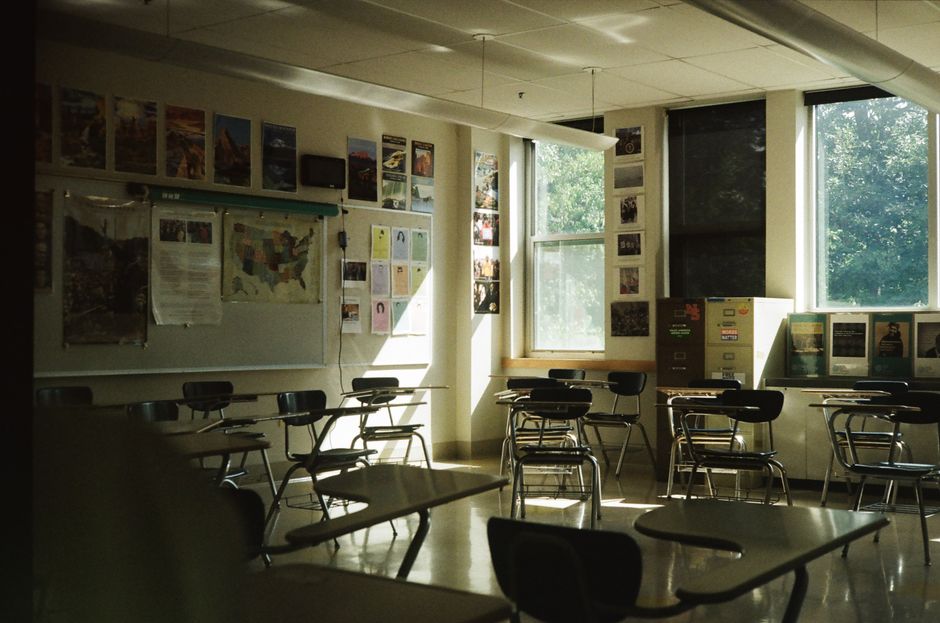 High school classroom