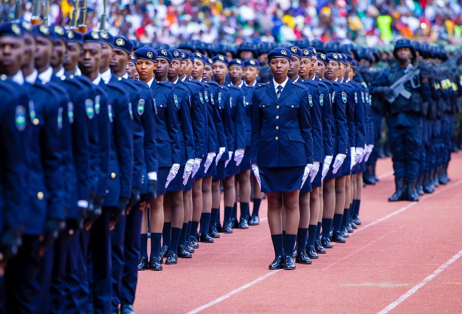 Law enforcement officers gathered at a memorial ceremony