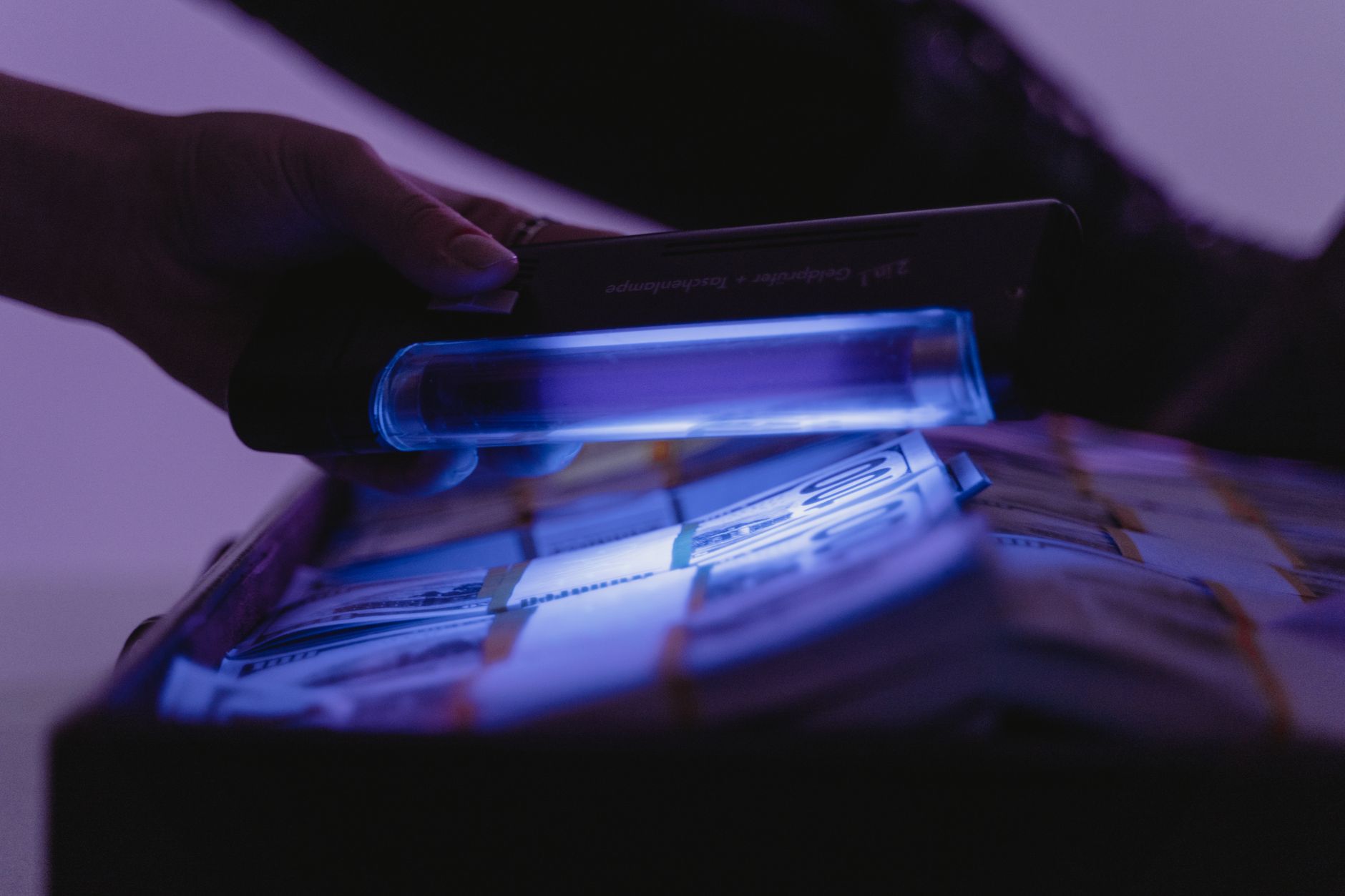 Printed checks and financial documents representing fraud