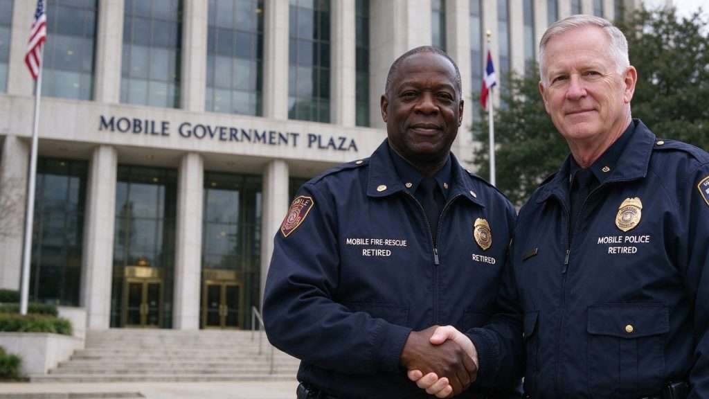Illustration for the news story: Mobile Approves $493,000 Cost-of-Living Raise for Police, Fire Retirees