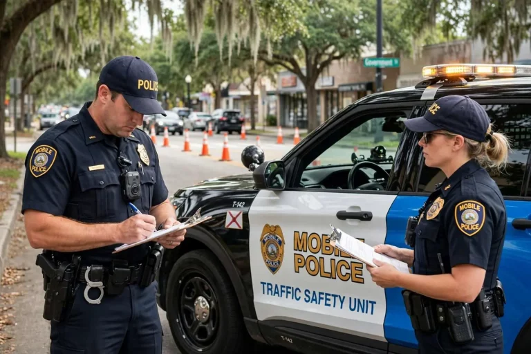 Illustration for the news story: Mobile Police Issue 53 Citations, Make 2 Arrests in Traffic Safety Crackdown
