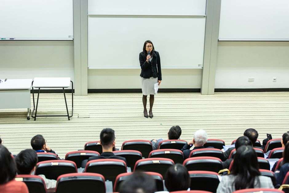 Community meeting at a public school