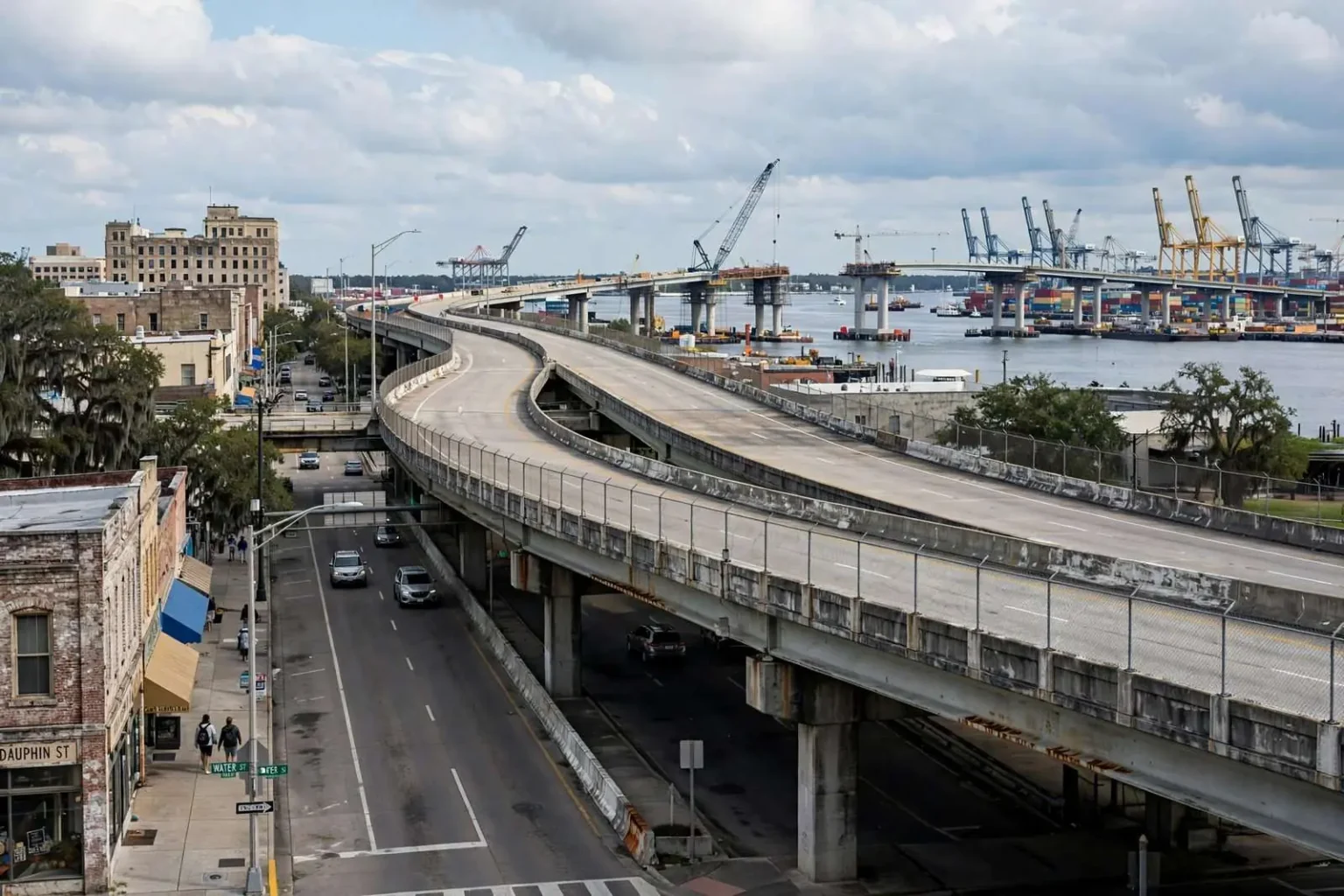 Illustration for the news story: Mobile Mayor Wants Water Street Interstate Ramps Torn Down as New Bridge Advances