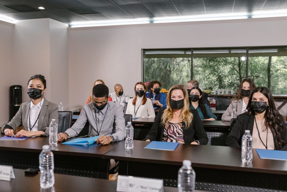 Trainees participate in a workforce development classroom session
