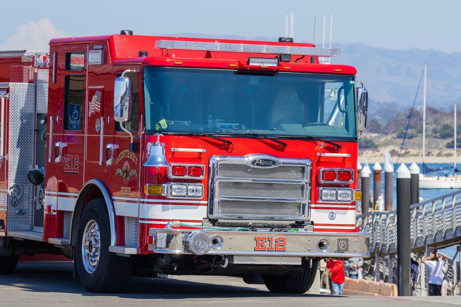 Emergency response at a marina fire