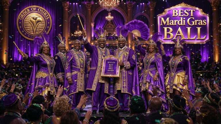 Illustration for the news story: Mobile’s Oldest LGBTQ+ Mardi Gras Society Just Won Its Seventh Best-Ball Award, and Members Say They Saw It Coming