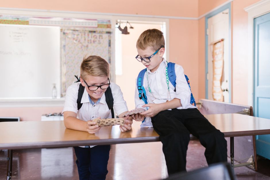 Students at Most Pure Heart of Mary Catholic School in Mobile, Alabama