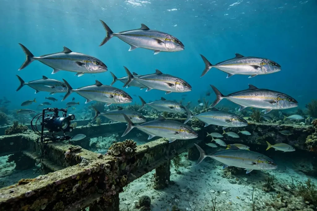 Illustration for the news story: New Fish Count Finds Gulf Amberjack Population Twice as Large as Federal Estimate