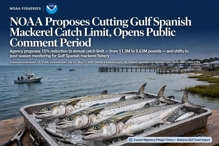 Illustration for the news story: NOAA Proposes Cutting Gulf Spanish Mackerel Catch Limit, Opens Public Comment Period