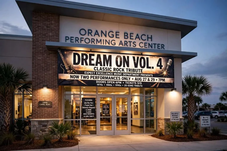 Illustration for the news story: Orange Beach Performing Arts Center to Stage ‘Dream On Vol. 4’ Classic Rock Tribute in Late August