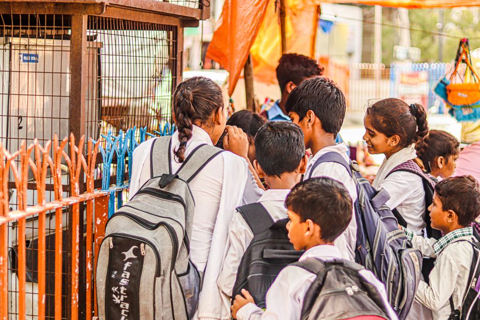 School supplies and uniforms prepared for a back-to-school community event