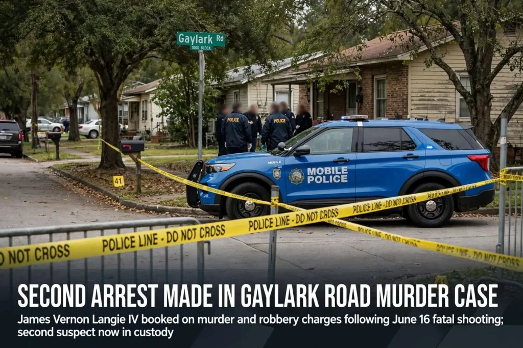 Illustration for the news story: Second Arrest Made in Gaylark Road Murder Case