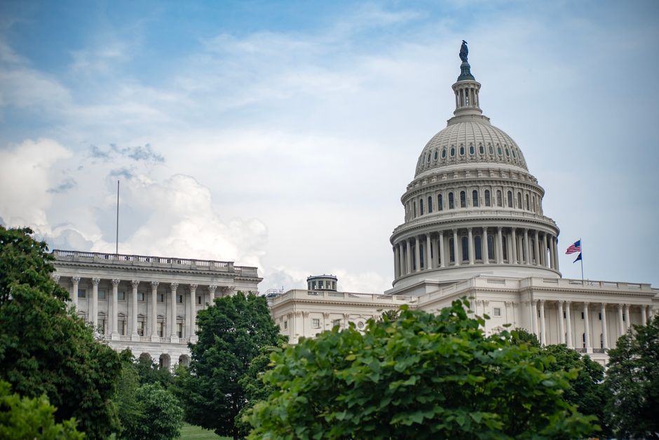 A government building representing congressional politics and elections