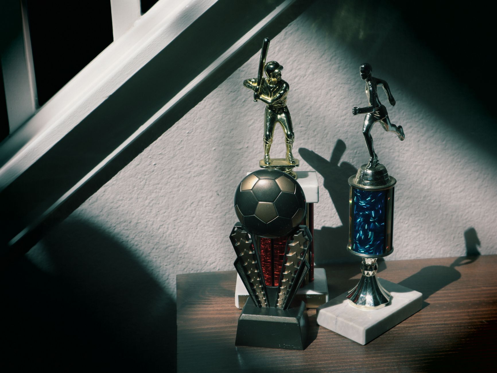 A trophy presented to a high school athlete