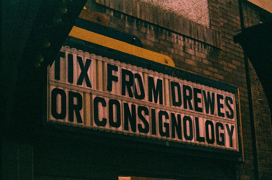 Historic Crescent Theater marquee in downtown Mobile, Alabama