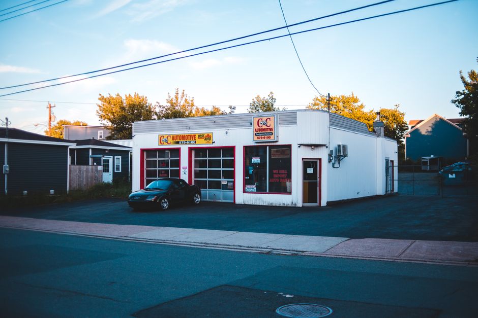 Exterior of an auto service business