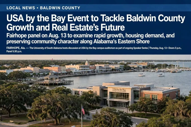 Illustration for the news story: USA by the Bay Event to Tackle Baldwin County Growth and Real Estate’s Future