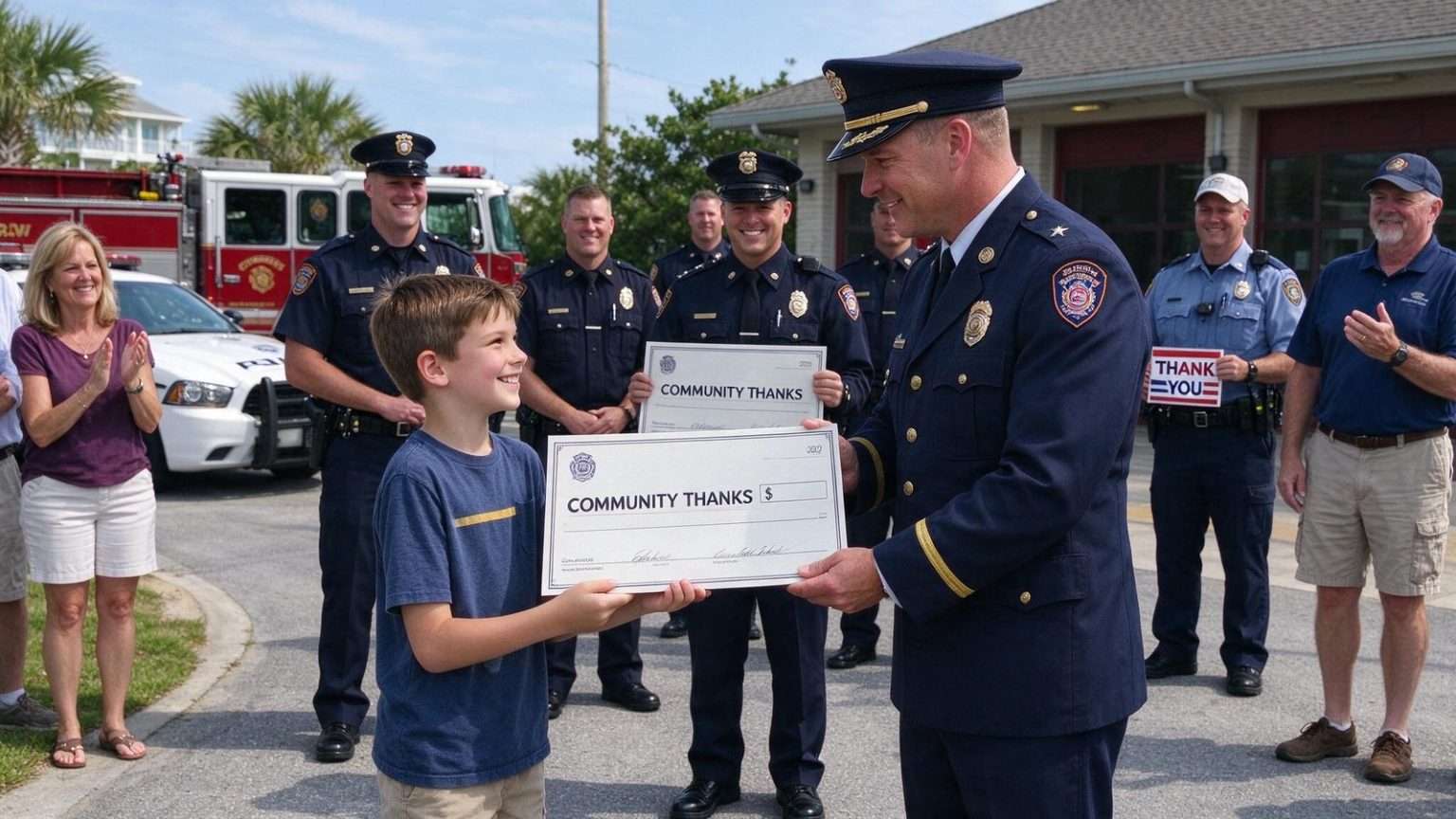 Illustration for the news story: West Beach Residents in Gulf Shores Are Chipping In to Thank the First Responders Who Serve Their Neighborhood