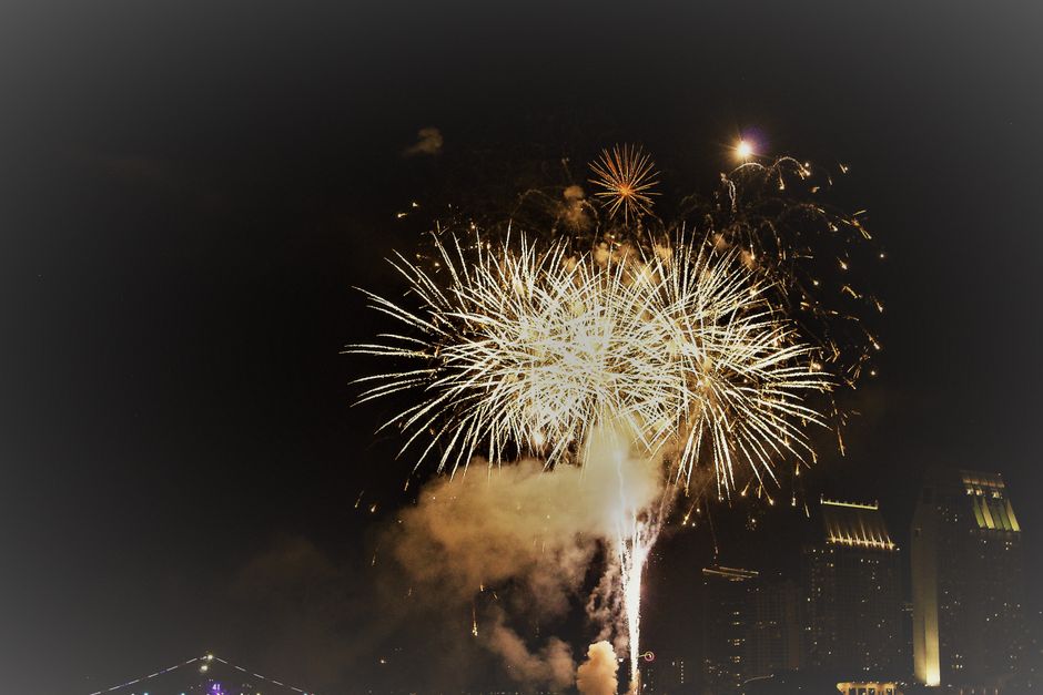 New Year's Eve celebration in downtown Mobile