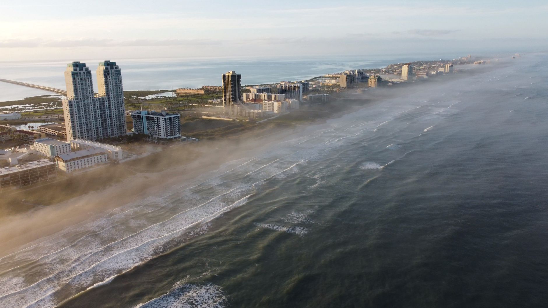 New commercial construction in a Gulf Coast beach town