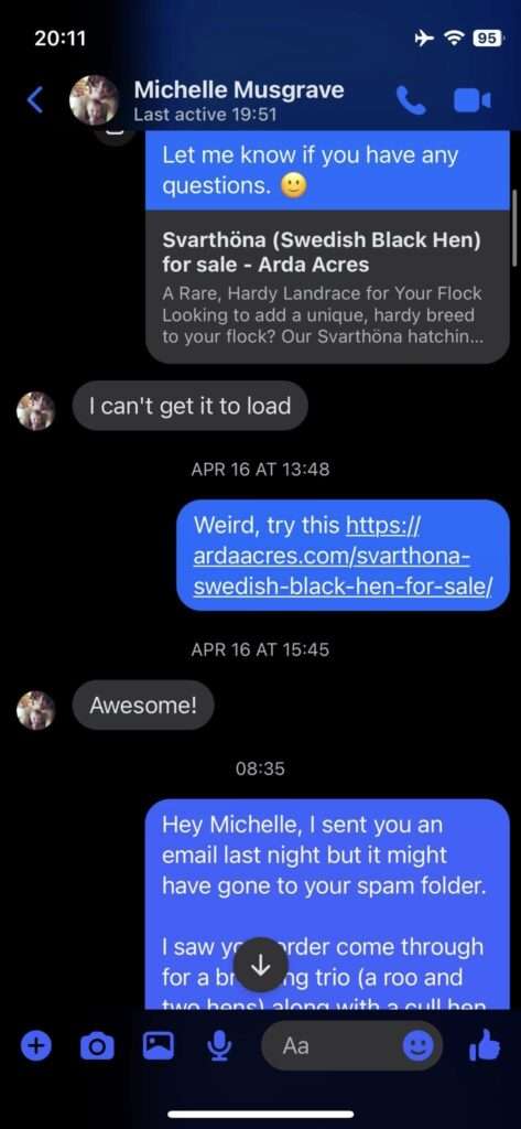 Jamie Monachino Screenshot of Messages
