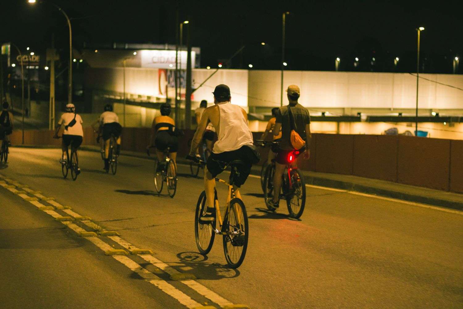 Witches Ride participants on bicycles