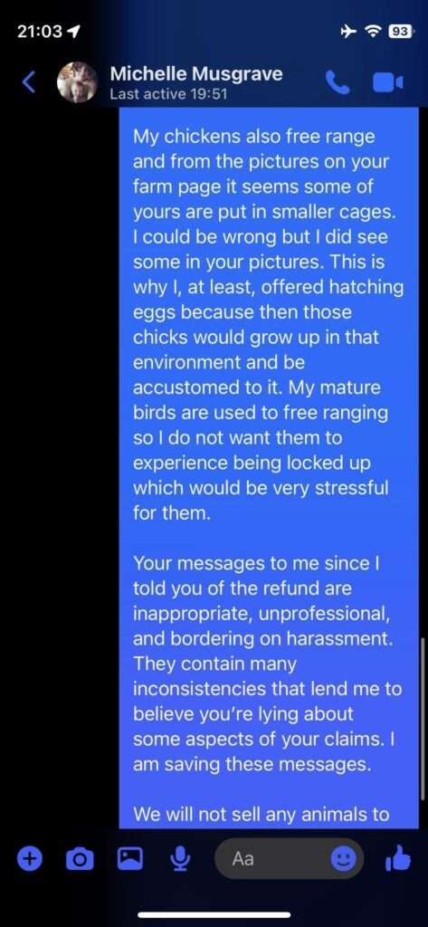 Jamie Monachino Screenshot of Messages