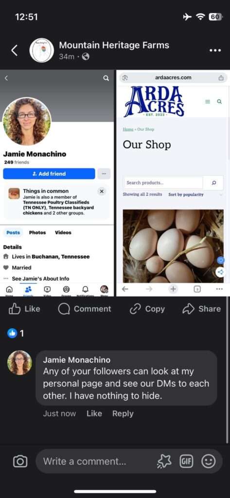 Jamie Monachino Screenshot of Messages