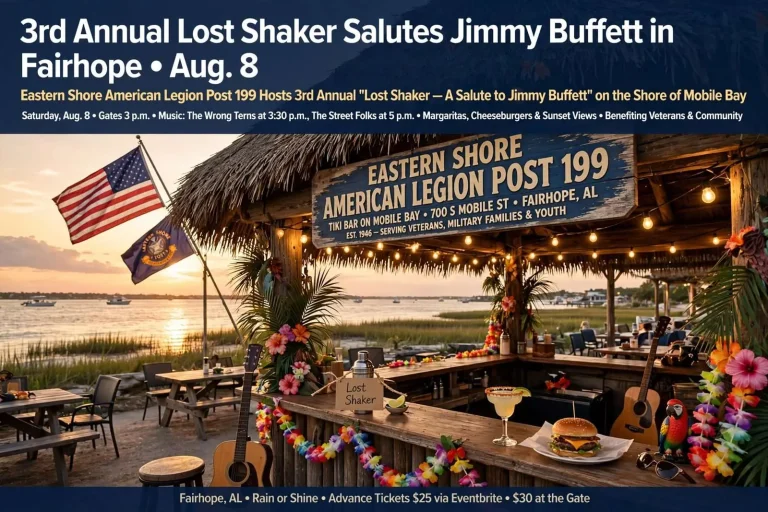 Illustration for the news story: 3rd Annual Lost Shaker Salutes Jimmy Buffett in Fairhope Aug. 8