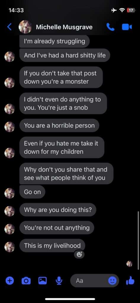 Jamie Monachino Screenshot of Messages