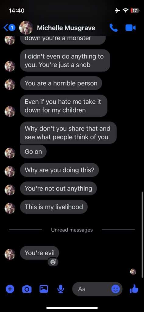 Jamie Monachino Screenshot of Messages