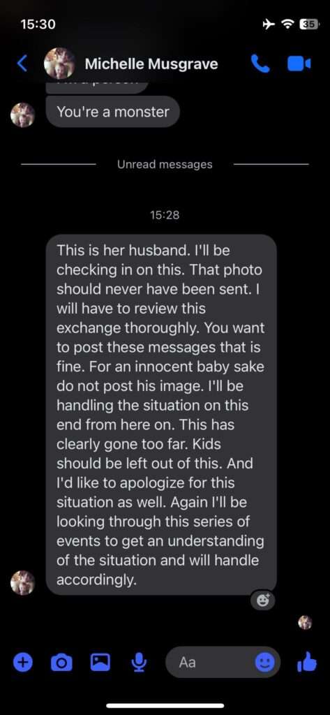 Jamie Monachino Screenshot of Messages