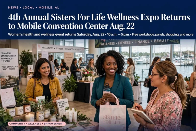 Illustration for the news story: 4th Annual Sisters For Life Wellness Expo Returns to Mobile Convention Center Aug. 22