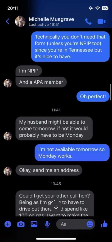 Jamie Monachino Screenshot of Messages