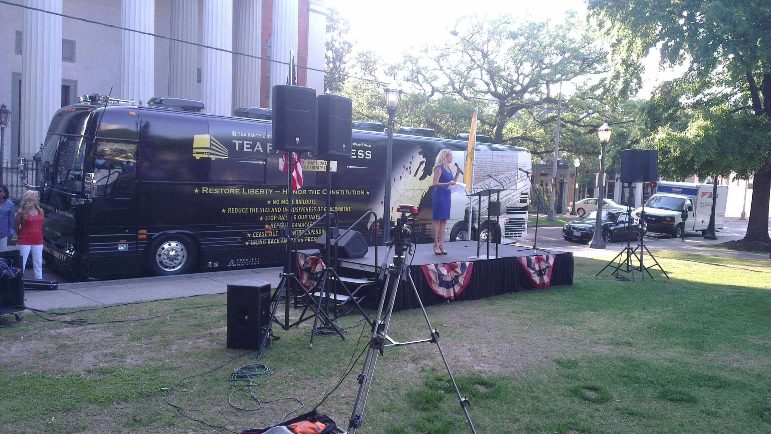 Tea Party Express Rally in 2014 in Downtown Mobile, AL