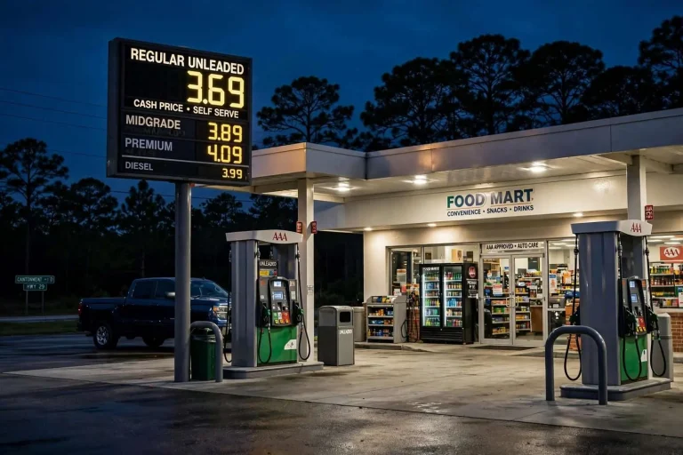 Illustration for the news story: AAA: Gas Prices Hold Steady Despite Higher Oil Prices, For Now