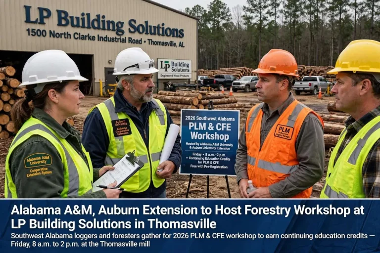 Illustration for the news story: Alabama A&M, Auburn Extension to Host Forestry Workshop at LP Building Solutions in Thomasville
