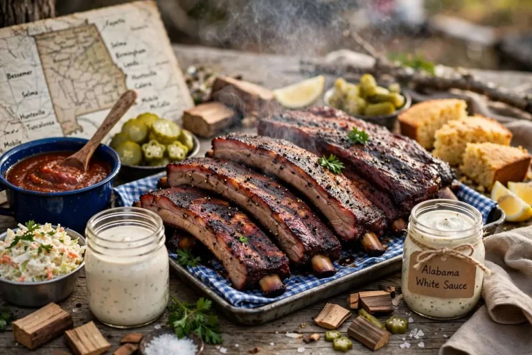 Illustration for the news story: Alabama Barbecue Fans Name Their Favorite Rib Joints, From Fayette to Mobile